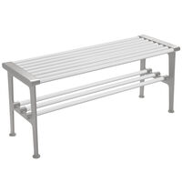 Nostalgi Bänk 100 cm Vit / Aluminium
