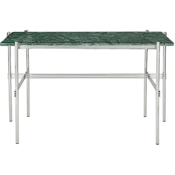 TS Skrivbord 60x120 cm Polerat Stål / Grön Guatemalamarmor