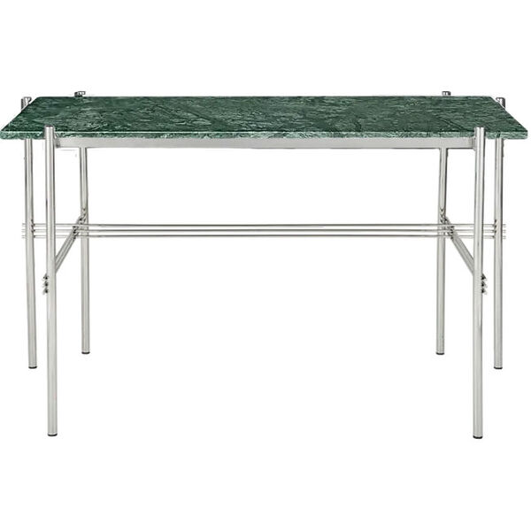TS Skrivbord 60x120 cm Polerat Stål / Grön Guatemalamarmor
