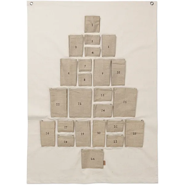 Pine Adventskalender Natur 90x125 cm
