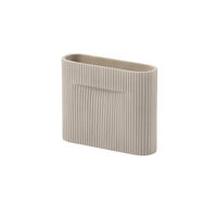 Ridge Vase 165 cm Offwhite