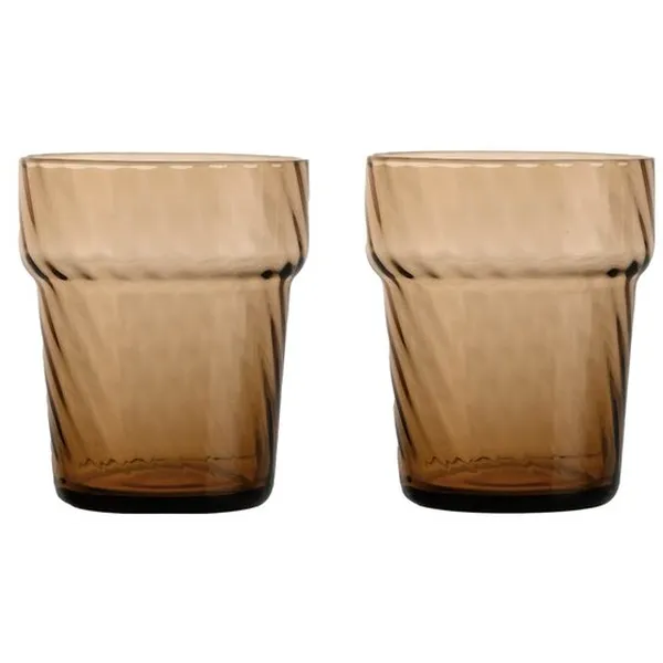Opacity Dricksglas Short 2-pack Brun