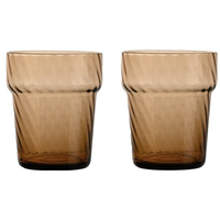 Opacity Dricksglas Short 2-pack Brun
