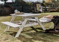 Picnic Mini Piknikbord 48x90 cm Hvit