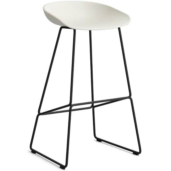 AAS 38 2.0 Barstol 75 cm Rostfritt Stål Svart / Melange Cream