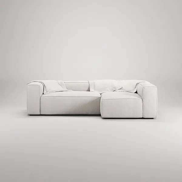 Grand 3-Seter Sofa Divan Høyre Steam White