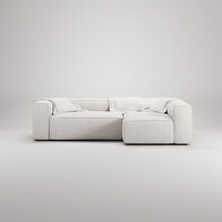 Grand 3-Seter Sofa Divan Høyre Steam White