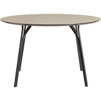 Tree Ruokapöytä Ø120 Beige Toppi / Mustat Jalat