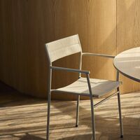 Vev Spisebordsstol Med Armlæn Grey Beige/Natual