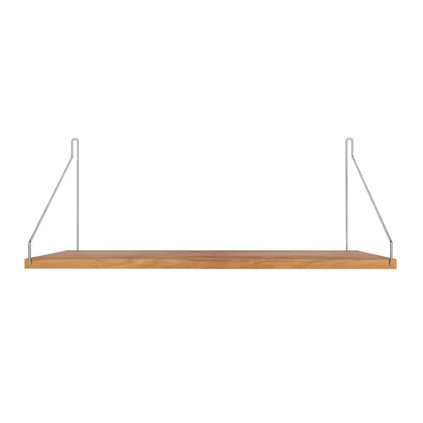 Single Hylle 27x80 cm Eik / Rustfritt Stål