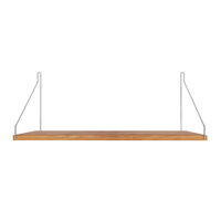 Single Hylle 27x80 cm Eik / Rustfritt Stål