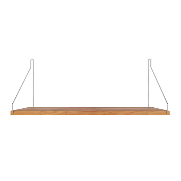 Single Hylle 27x60 cm Eik / Rustfritt Stål