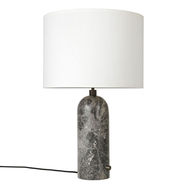Gravity Bordlampe Stor Grå Marmor / Hvid