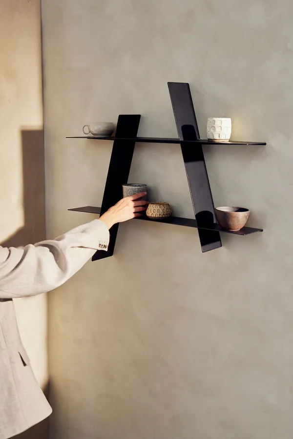 A-shelf Vägghylla L Svart Stål