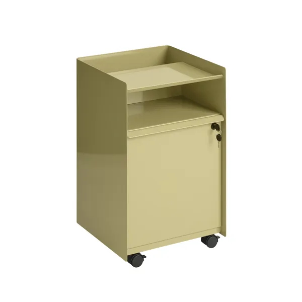 Folded Oppbevaringsvogn Med dør og lås Beige-grønn