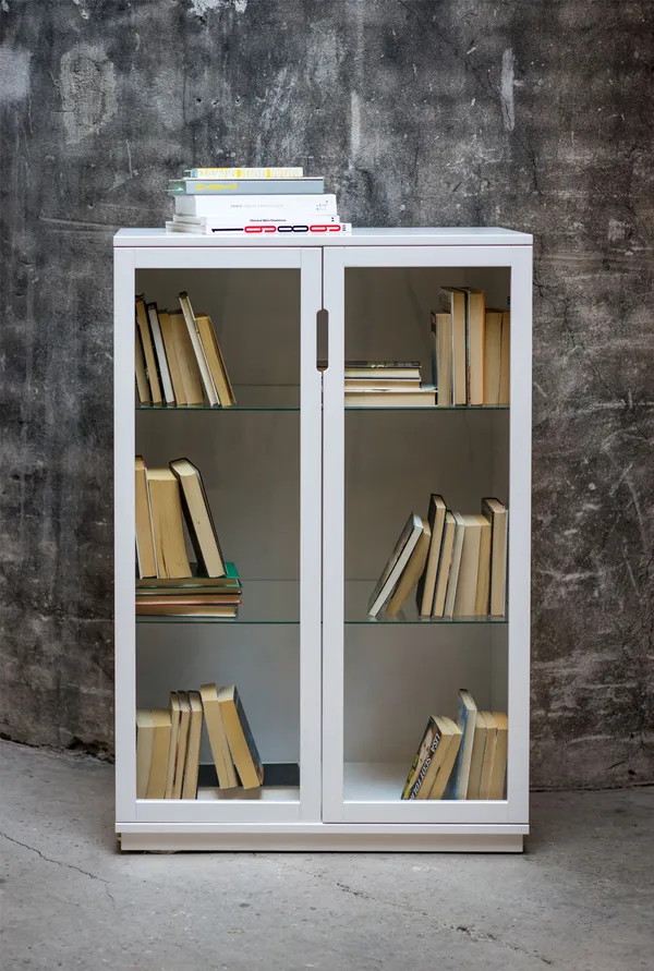 Aoko Skab Hvidt Glass Doors