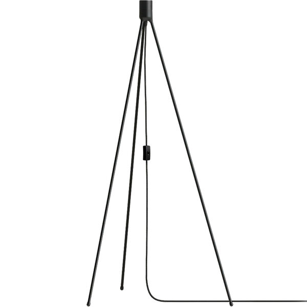 Tripod Floor Lampunjalusta Musta