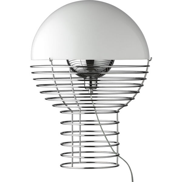 Wire Bordlampe 40 cm Krom / Hvid