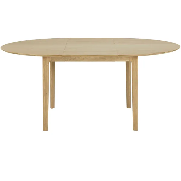 Bok Spisebord Rund Forlengbar Ø129 cm Eik
