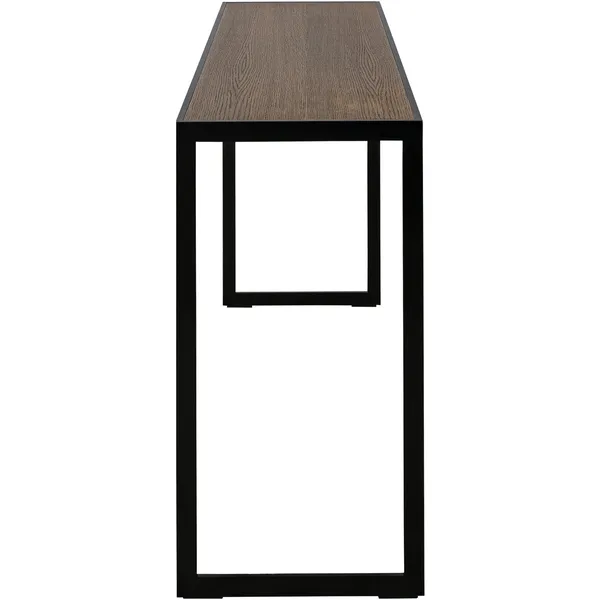Square Konsollbord 122x36x70 cm Svart/Burned Walnut