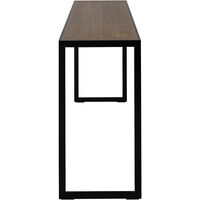 Square Konsollbord 122x36x70 cm Svart/Burned Walnut