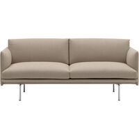 Outline Sofa 2-seters Ecriture 240 / Polert Aluminium