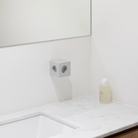 Square 2 Socket Extender With USB-C / Magnet Gotland Grey
