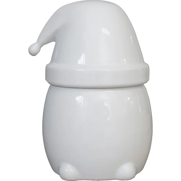 Eating Santa Juldekoration Small Shiny White
