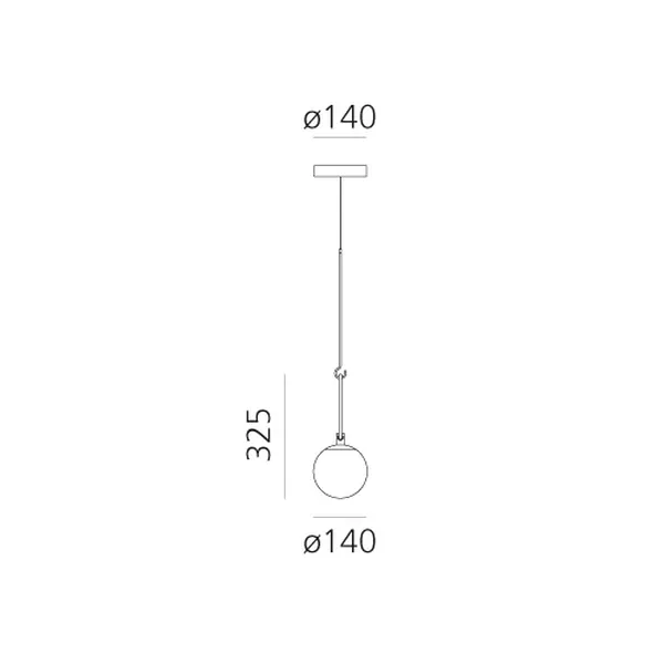 NH 14 Taklampe Messing / Svart