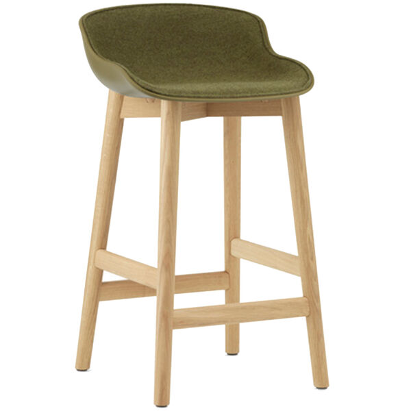 Hyg Barstol 65 cm Polstret Front Olive / Eik