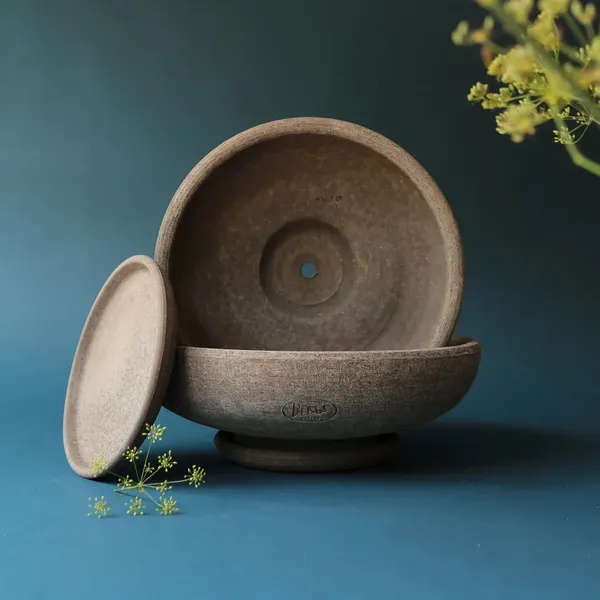 Ada Kruka Med Fat Grå Ø45 cm
