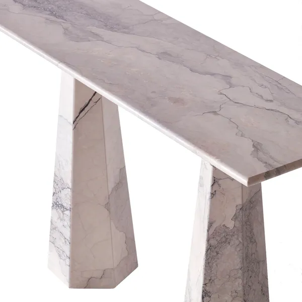 Hexagon Konsolbord Albanian Grey Marmor