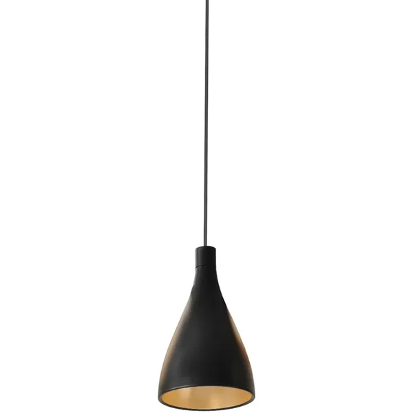 Swell Pendel 20 cm Sort / Messing