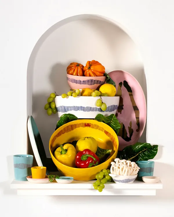 Feast Salad Bowl 285 cm Yellow / Red