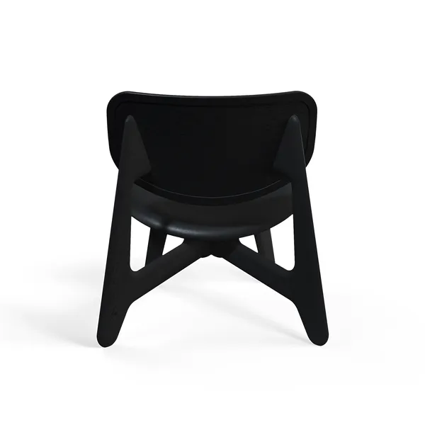 Slab Loungestol Svart / Svart Läder