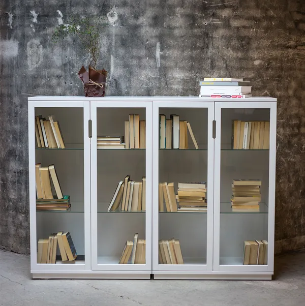 Aoko Skab Hvidt Glass Doors