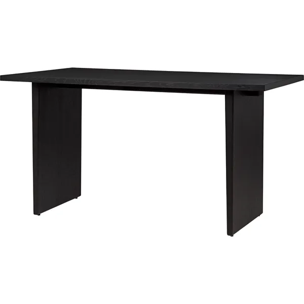 Private Skrivebord 120x60 cm Brown Black Bejdset Egetræ
