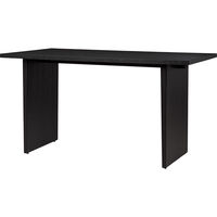 Private Skrivebord 120x60 cm Brown Black Bejdset Egetræ