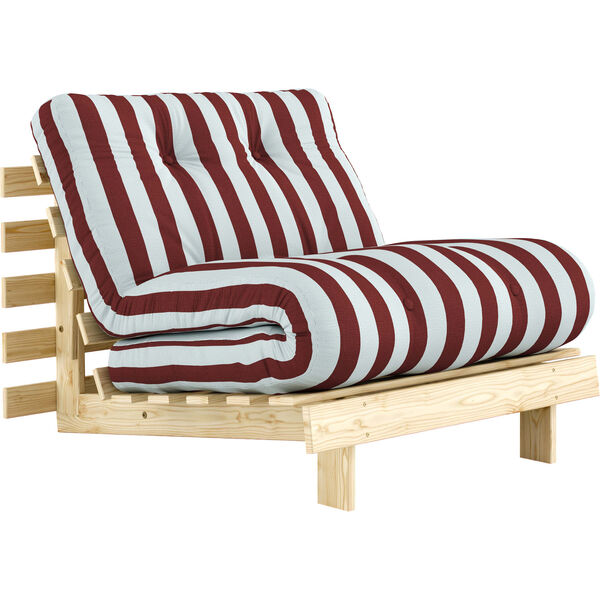 Roots Sovesofa 90x200 cm Vinrød / Lyseblå