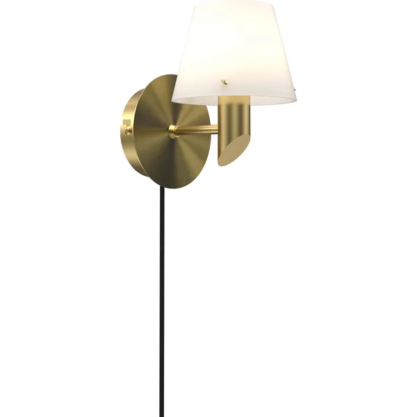 Gil Wall Lamp Satin Brass / Opal Glass