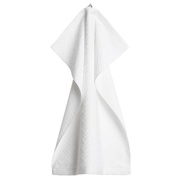 Jacquard Herringbone Towel 30X50 Faded Brick Handduk 30x50 cm Vit