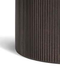 494 Cabin Table Ø130 cm Grey Marble / Dark Oak