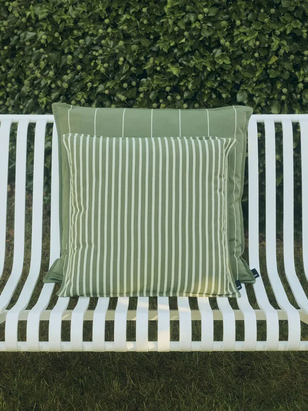 Terrazza Cushion 60x60 cm Olive narrow stripe