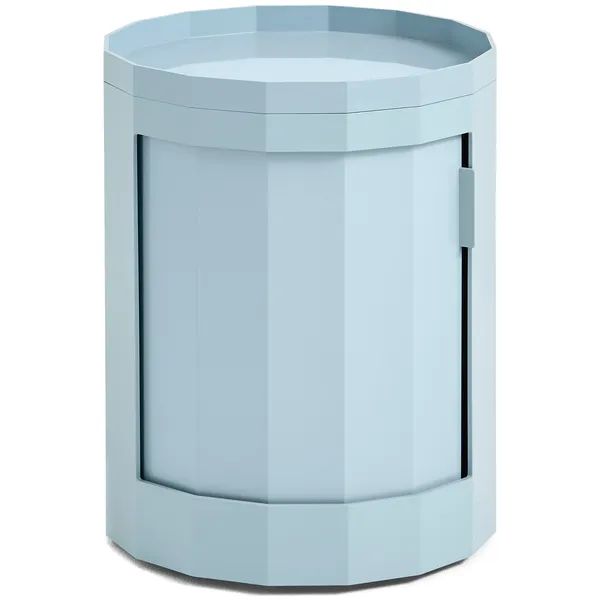 Facet Skap Lav med Føtter / Hjul Misty Blue