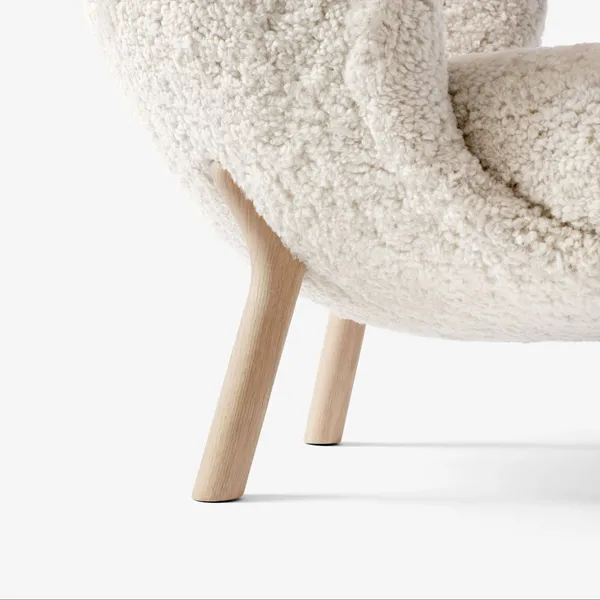 Little Petra VB1 Loungestol Set Fårskinn Moonlight / Oljad Ek