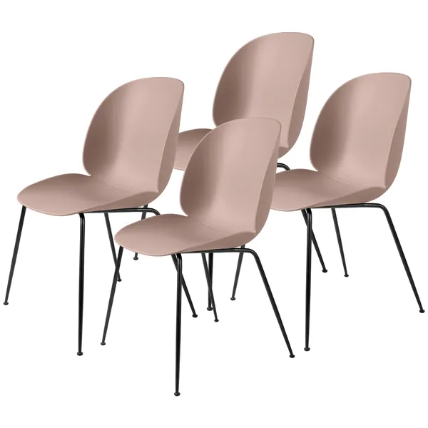 Beetle Stol 4 Stk Sort/ Beige
