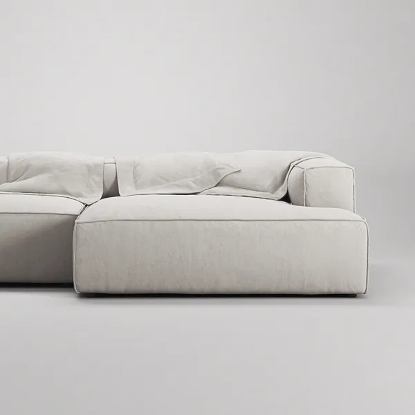 Grand Kolmipaikkainen Sohva leposohva Oikea Moon White