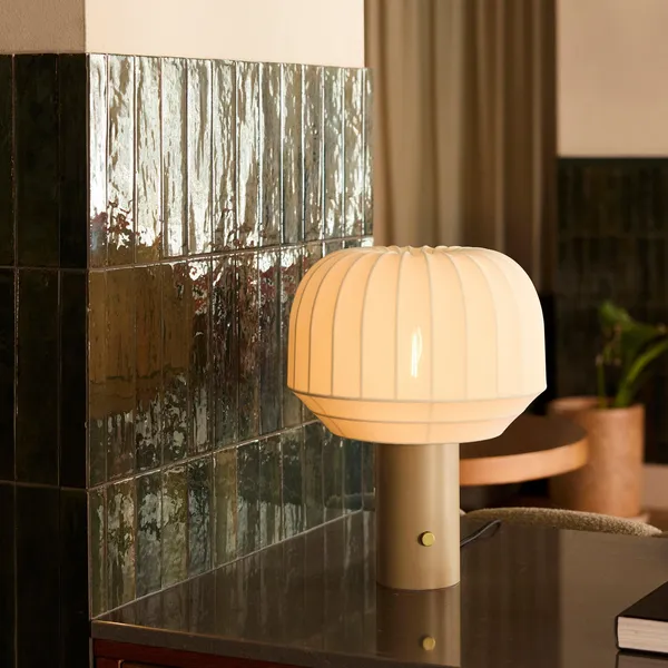 Tradition Bordslampa Grey Beige/Vit