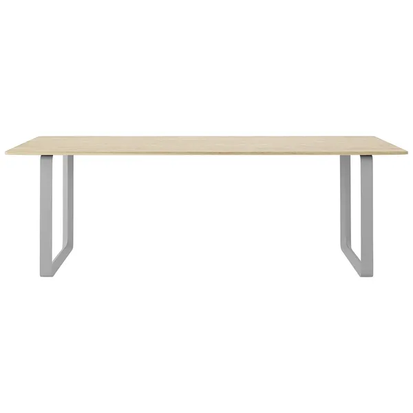70/70 Bord 90x225 cm Solid Eik / Grå