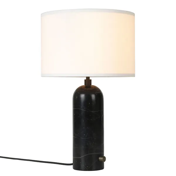 Gravity Bordlampe Liten Sort Marmor / Hvit